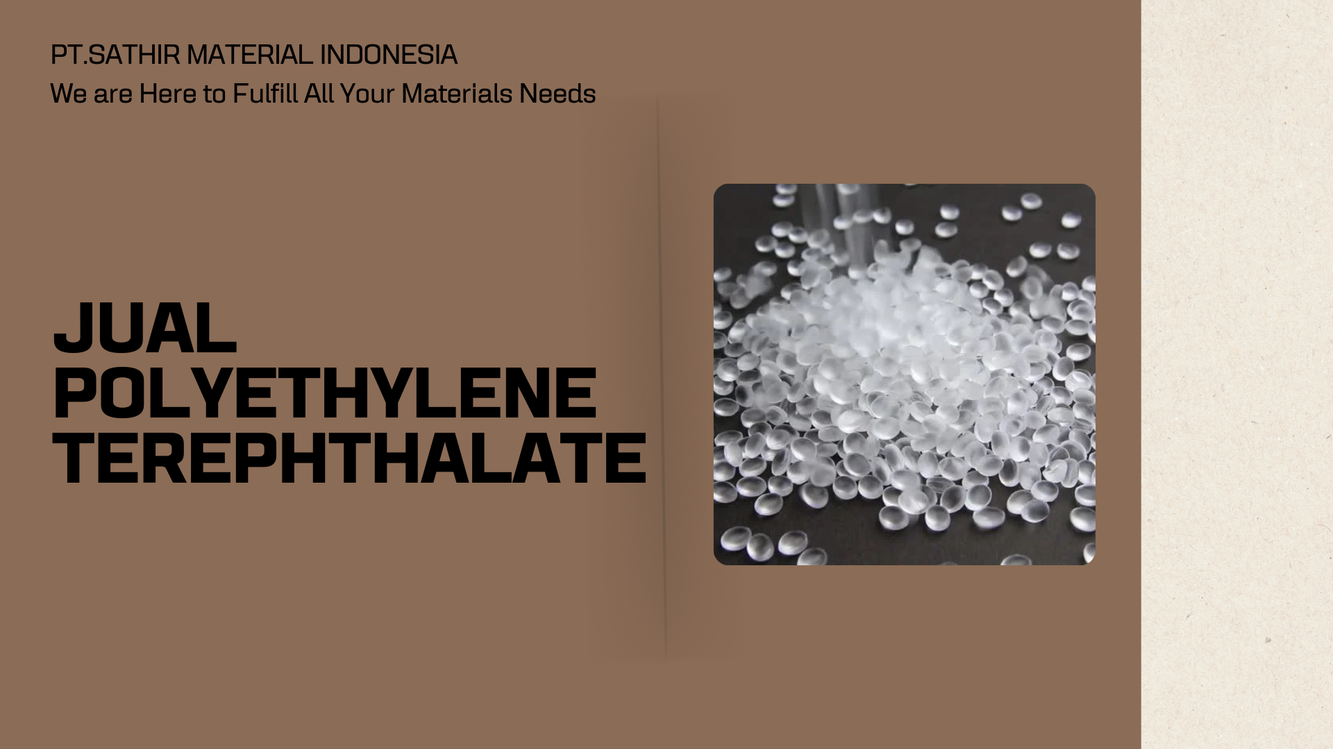 Jual Polyethylene Terephthalate