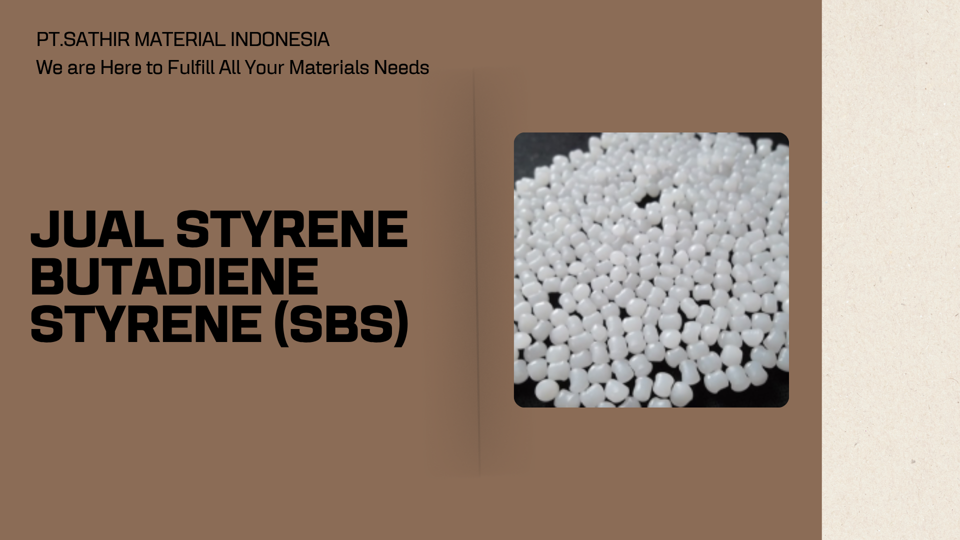 Jual Styrene Butadiene Styrene