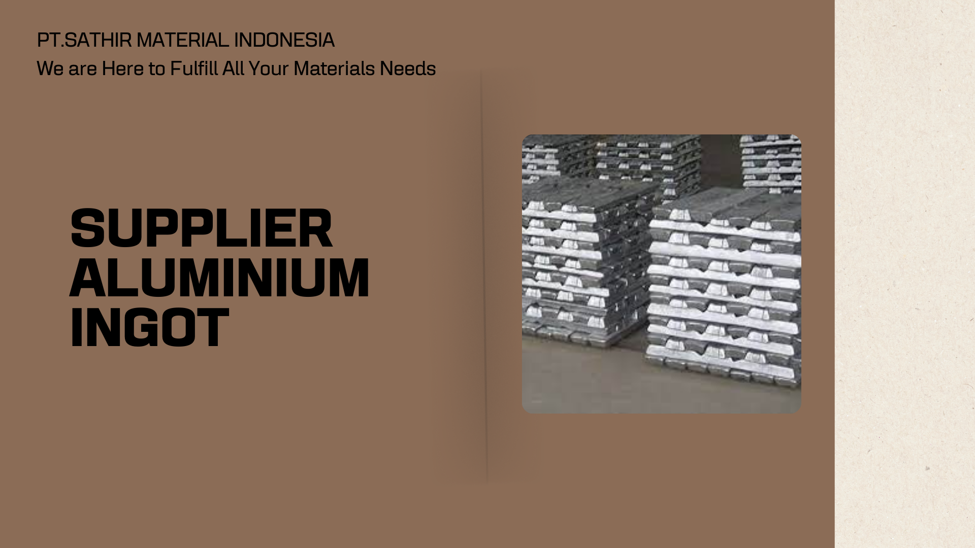 Supplier Aluminium Ingot