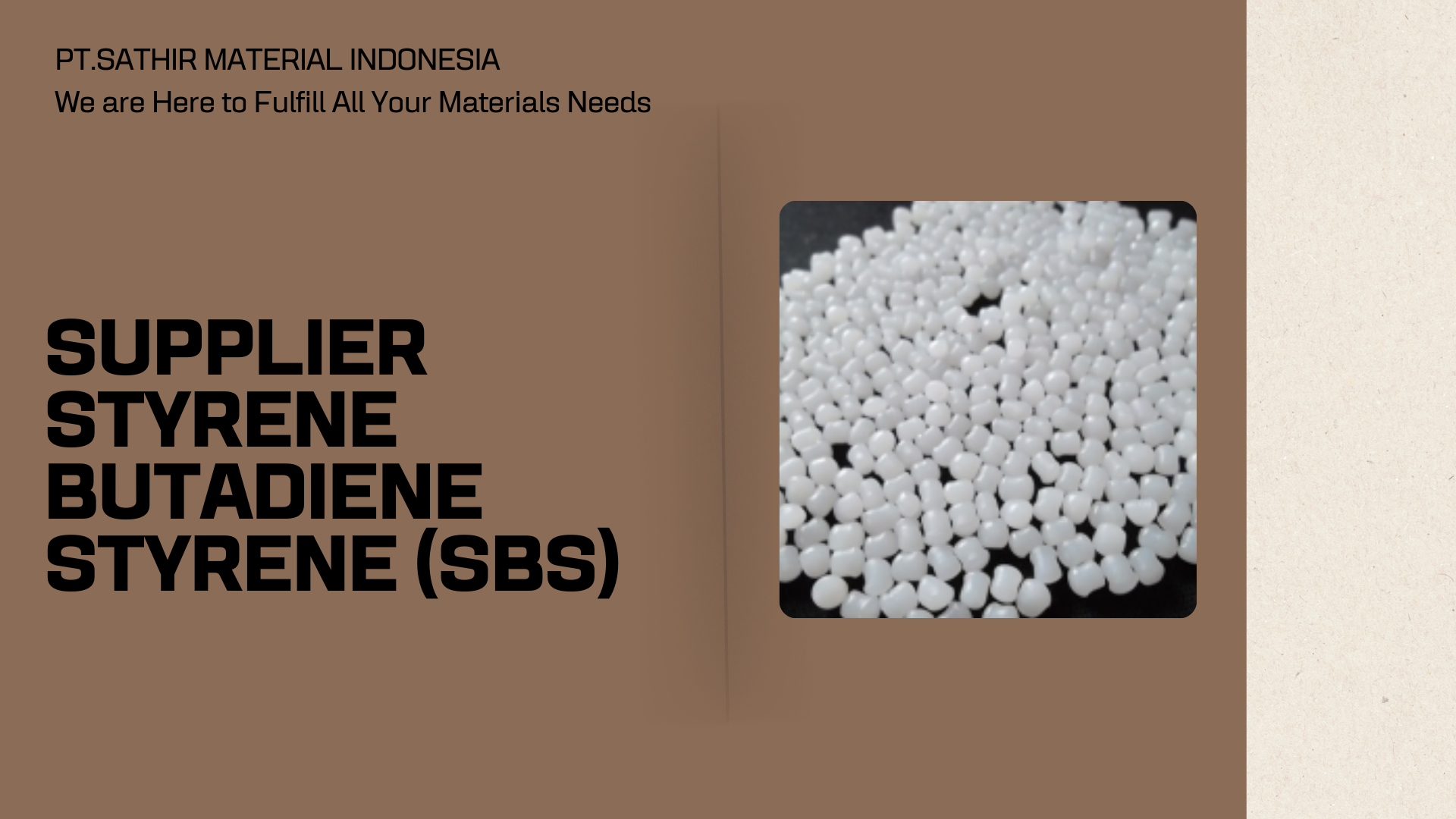 Supplier Styrene Butadiene Styrene