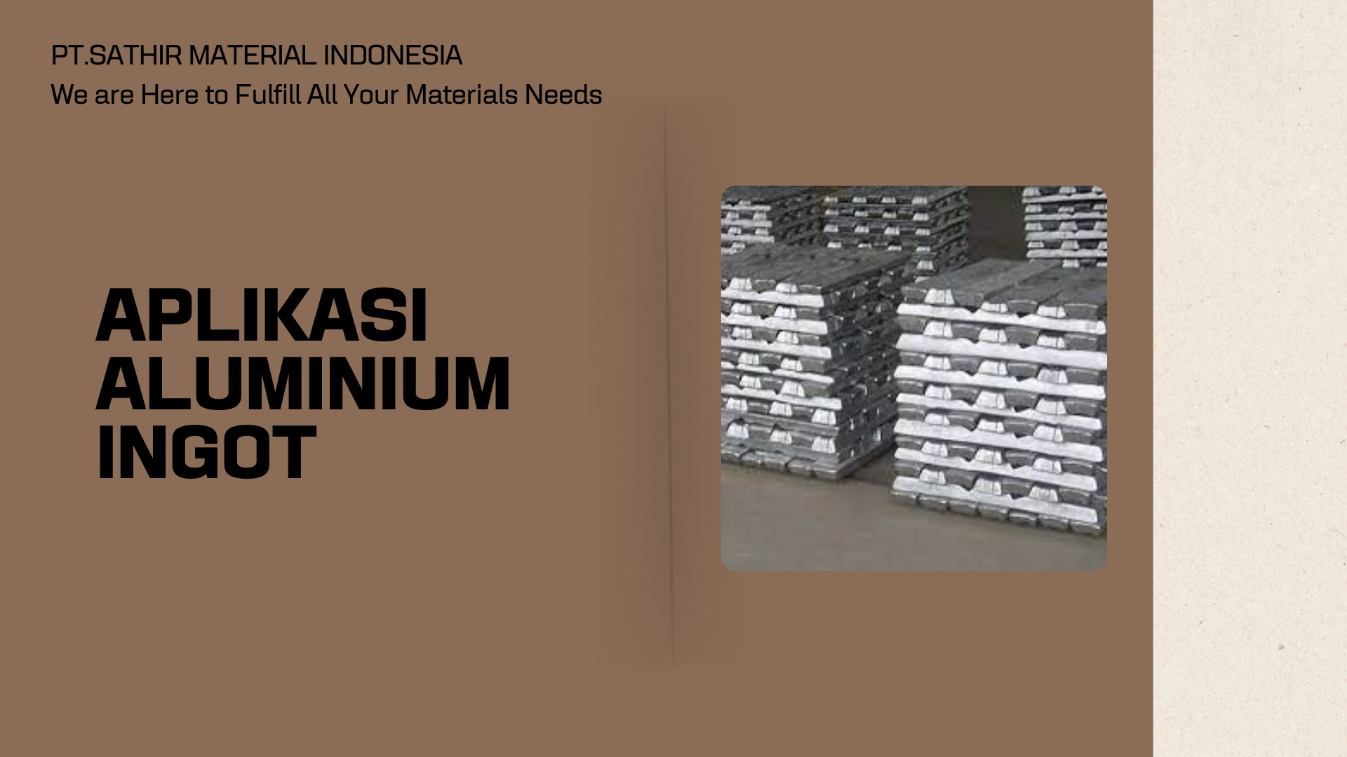 Aplikasi Aluminium Ingot