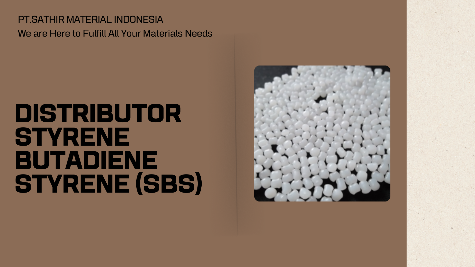 Distributor Styrene Butadiene Styrene