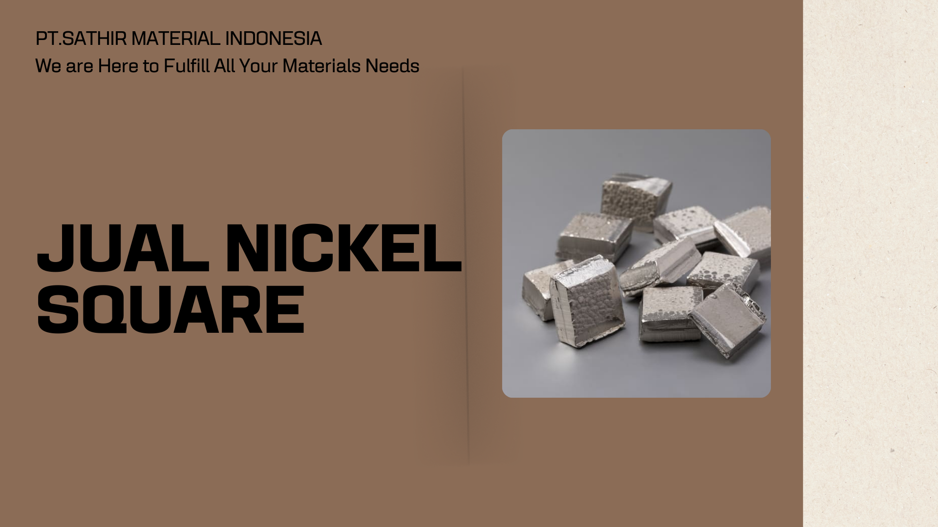 Jual Nickel Square