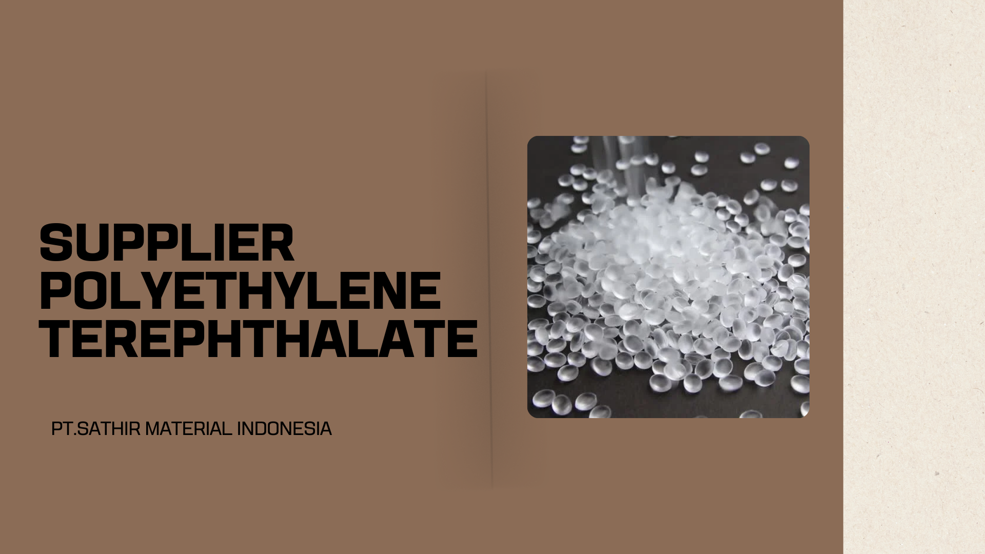 Supplier Polyethylene Terephthalate