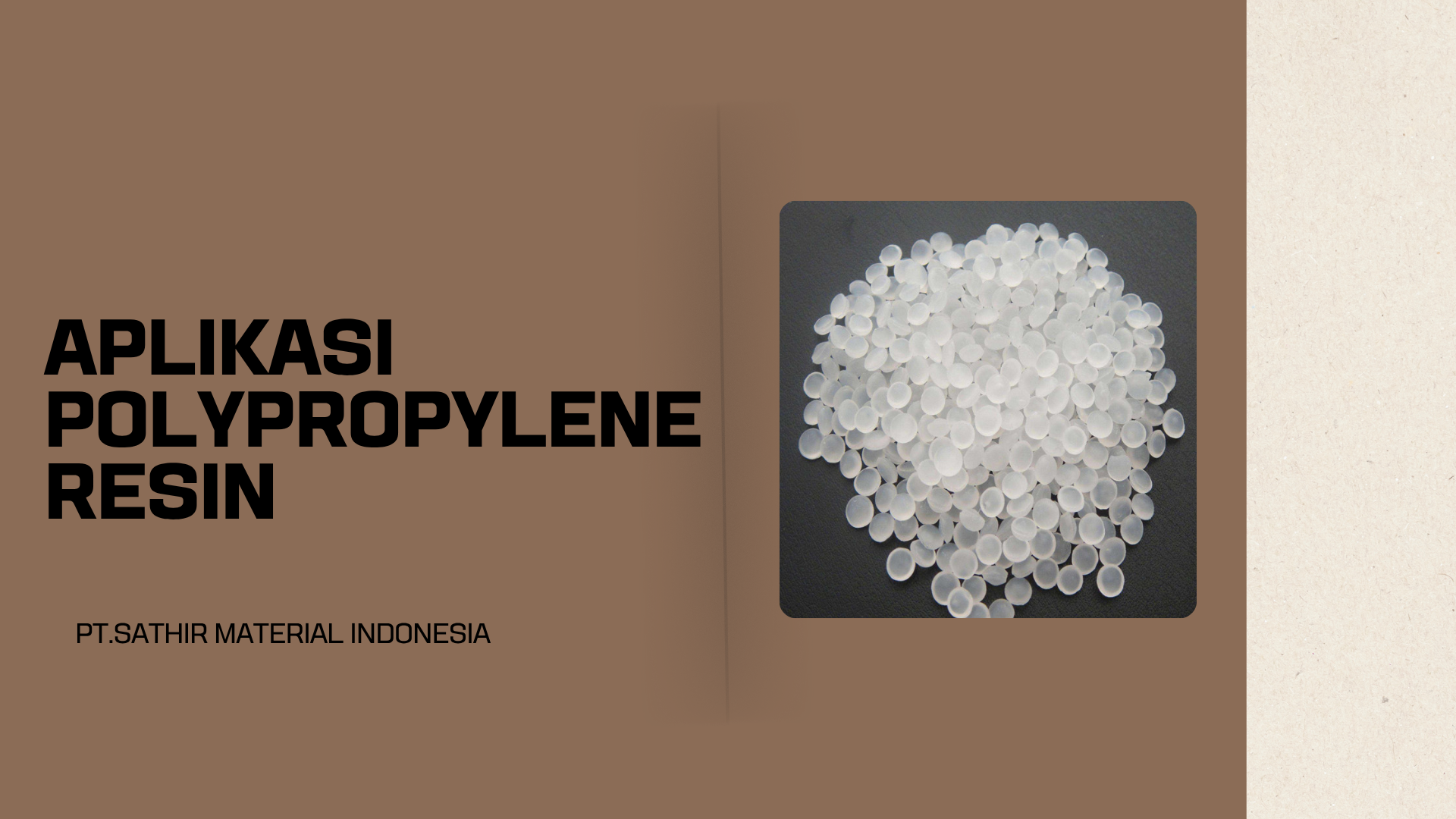 Aplikasi Polypropylene Resin