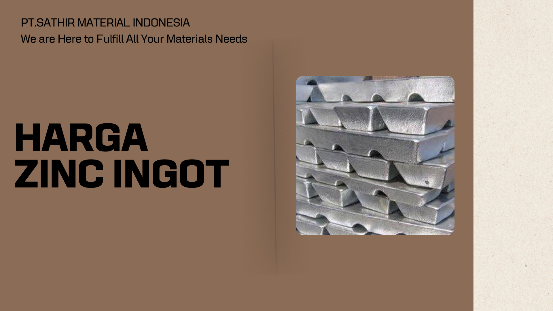 Harga Zinc Ingot