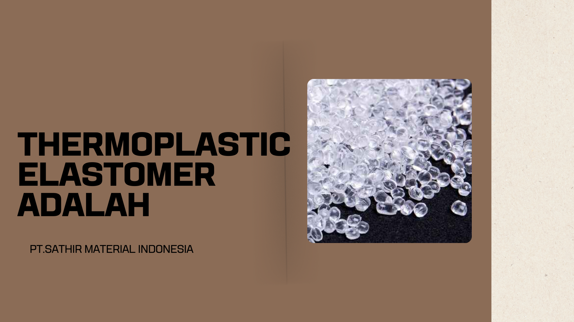 Thermoplastic Elastomer Adalah 