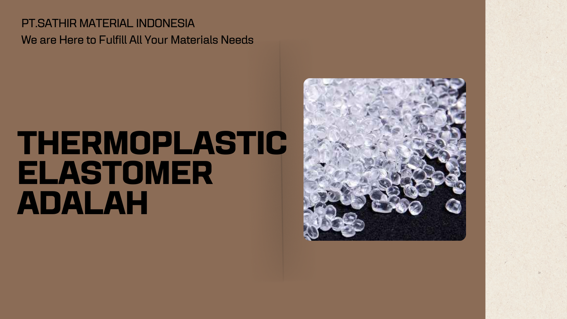 Thermoplastic Elastomer Adalah