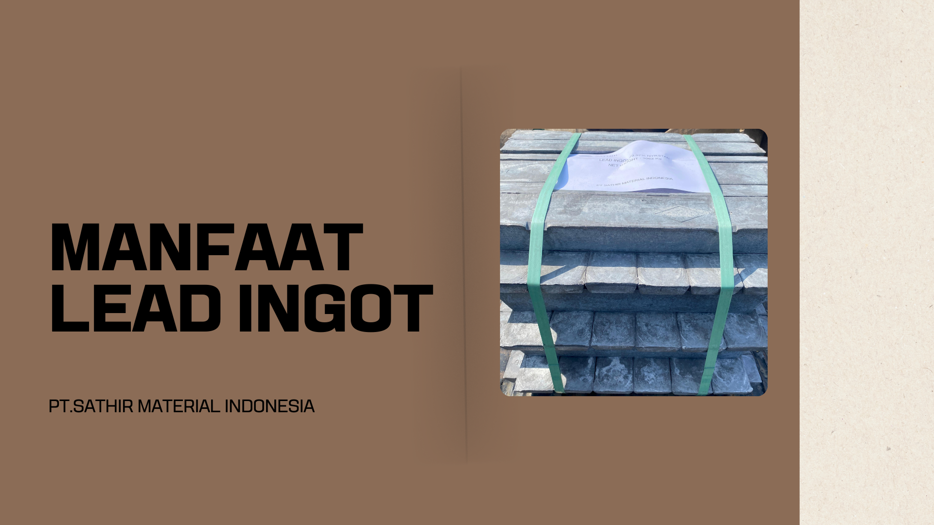 Manfaat Lead Ingot