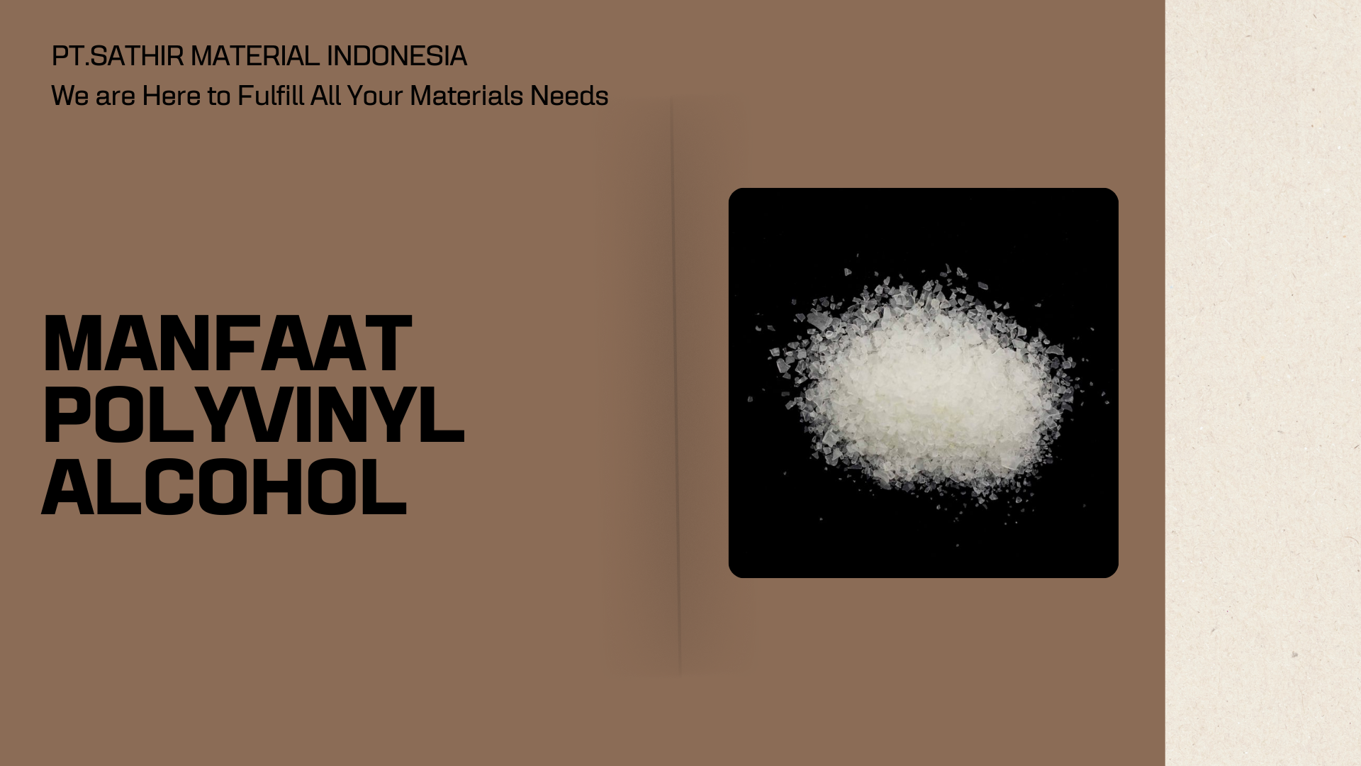 Manfaat Polyvinyl Alcohol