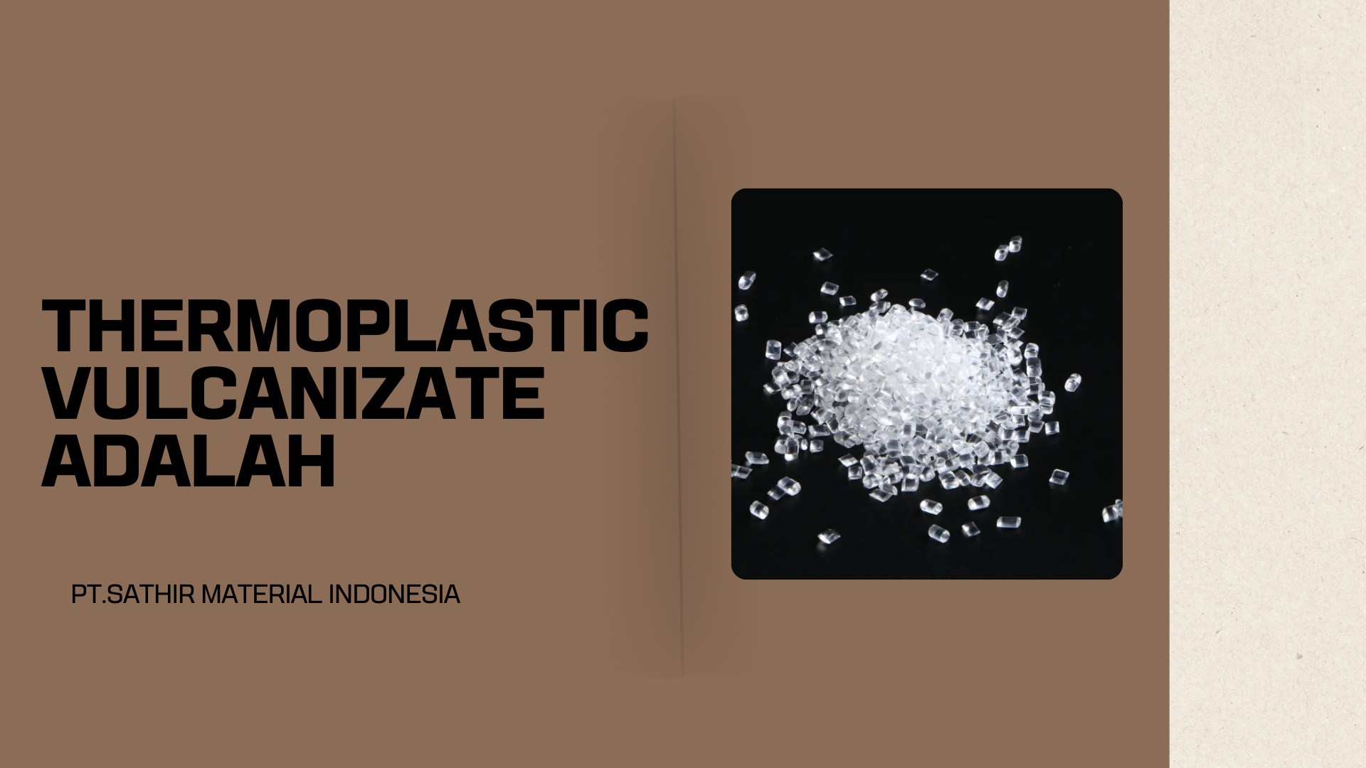 Thermoplastic Vulcanizate Adalah
