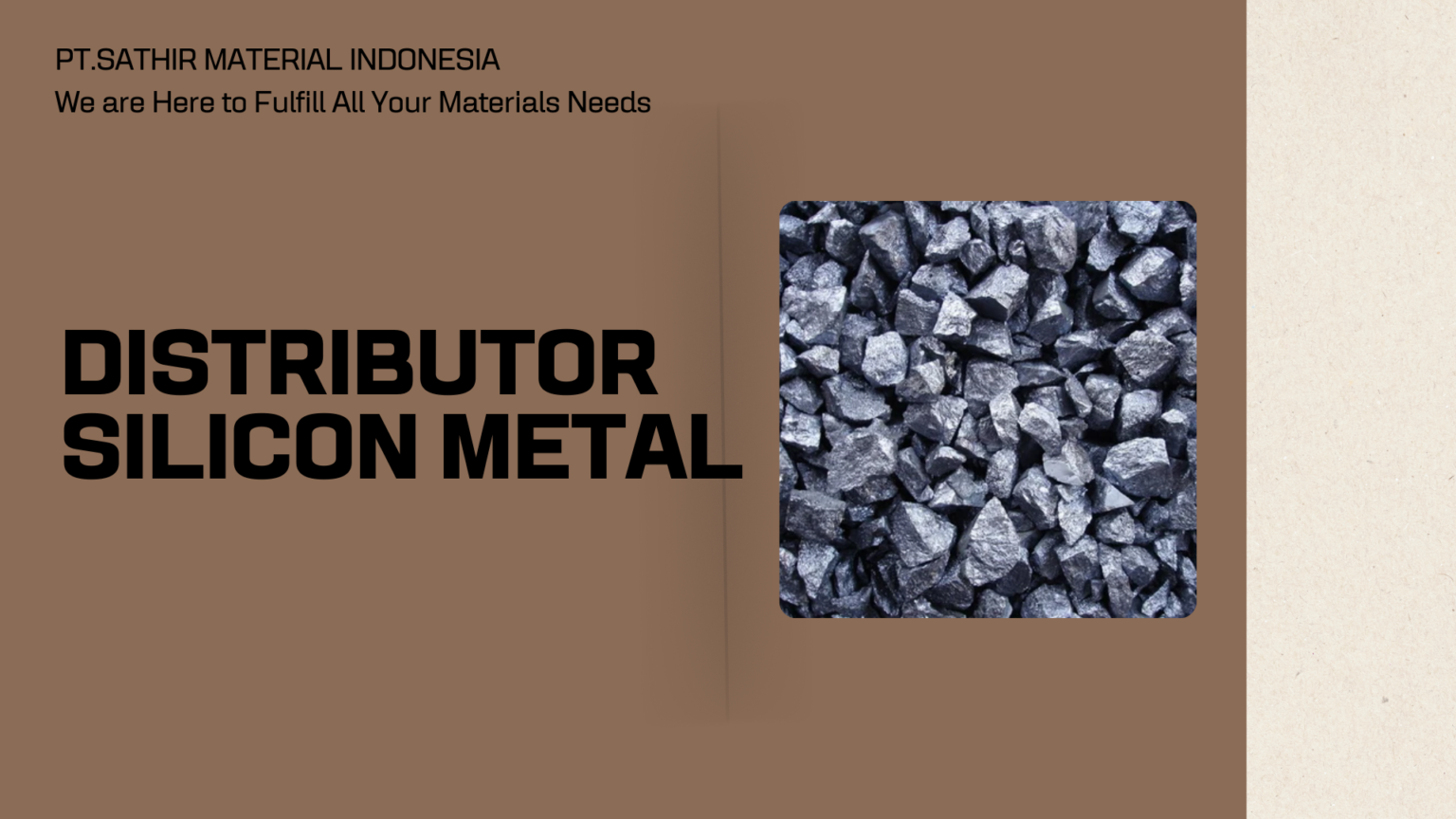 Distributor Silicon Metal - SATHIR MATERIAL INDONESIA