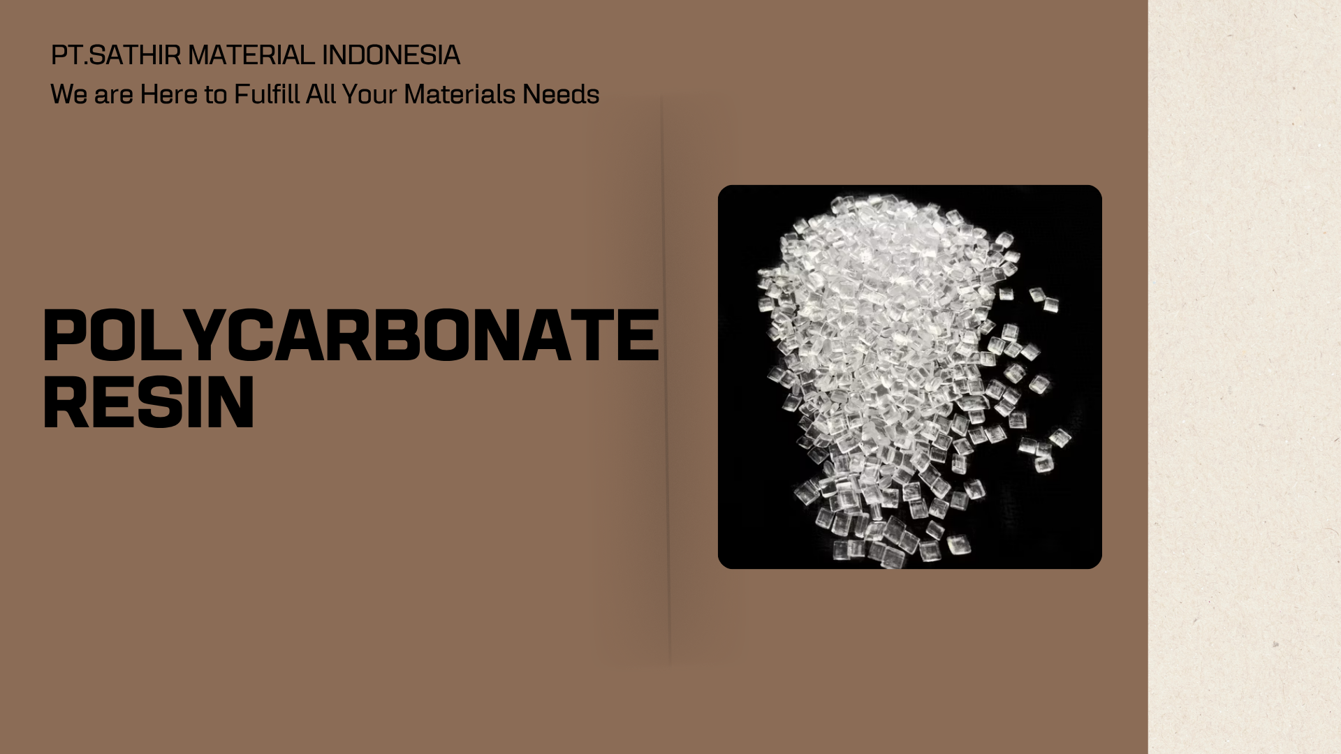 Pabrik Polycarbonate Resin