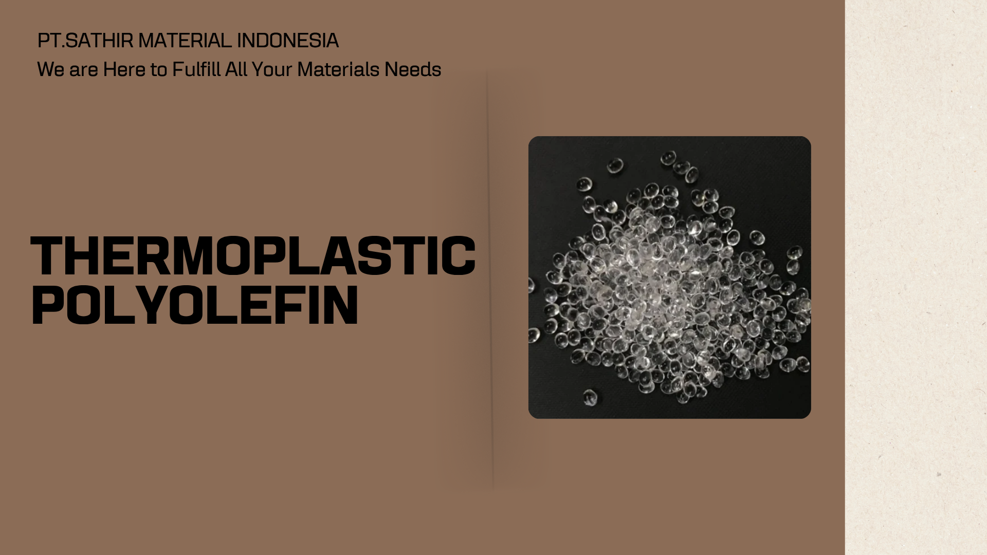 Pabrik Thermoplastic Polyolefin