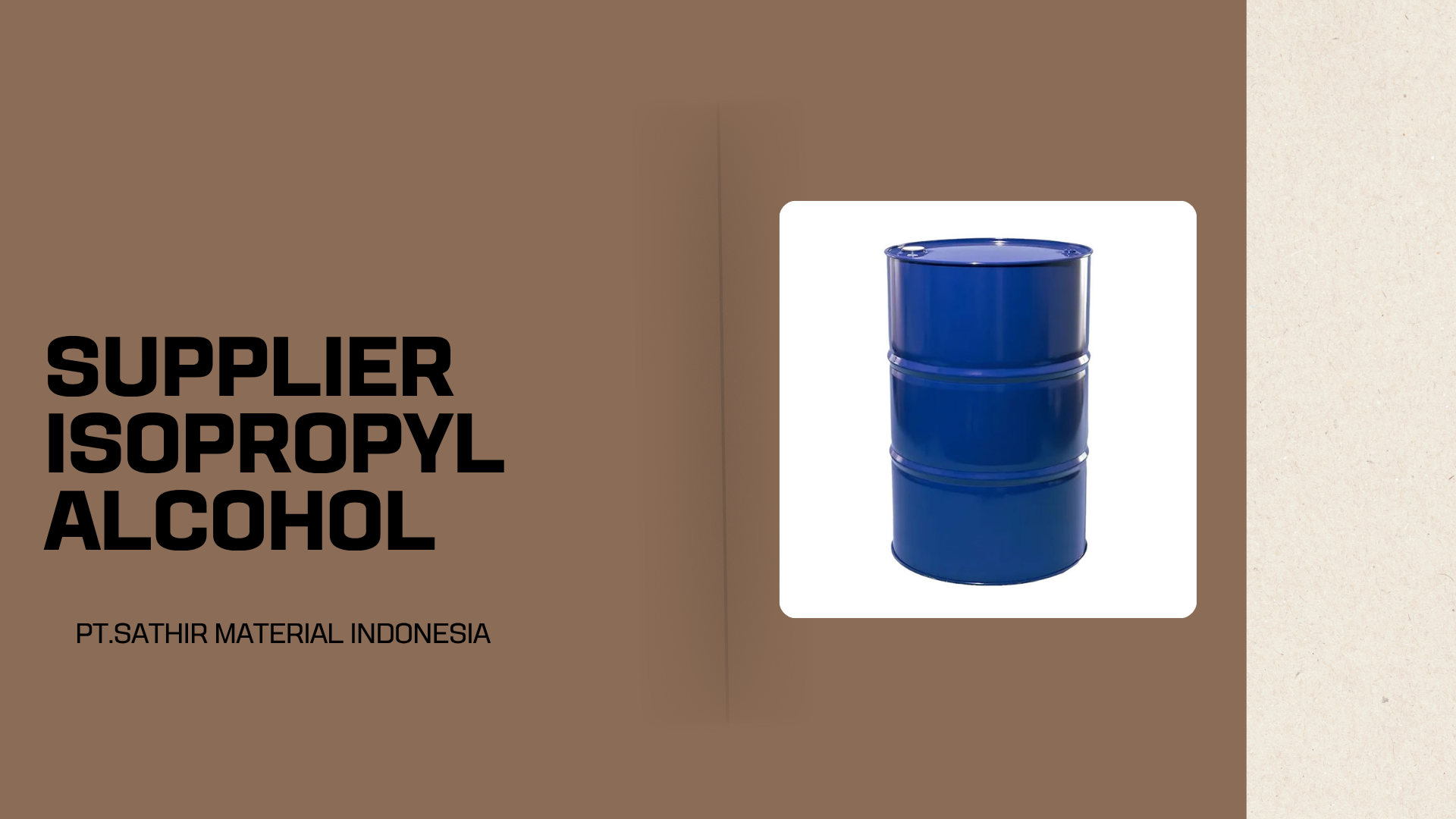 Supplier Isopropyl Alcohol 