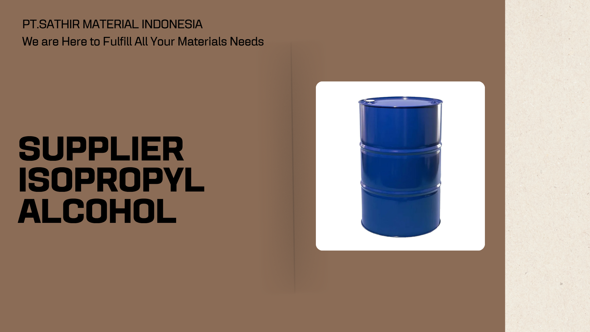 Supplier Isopropyl Alcohol