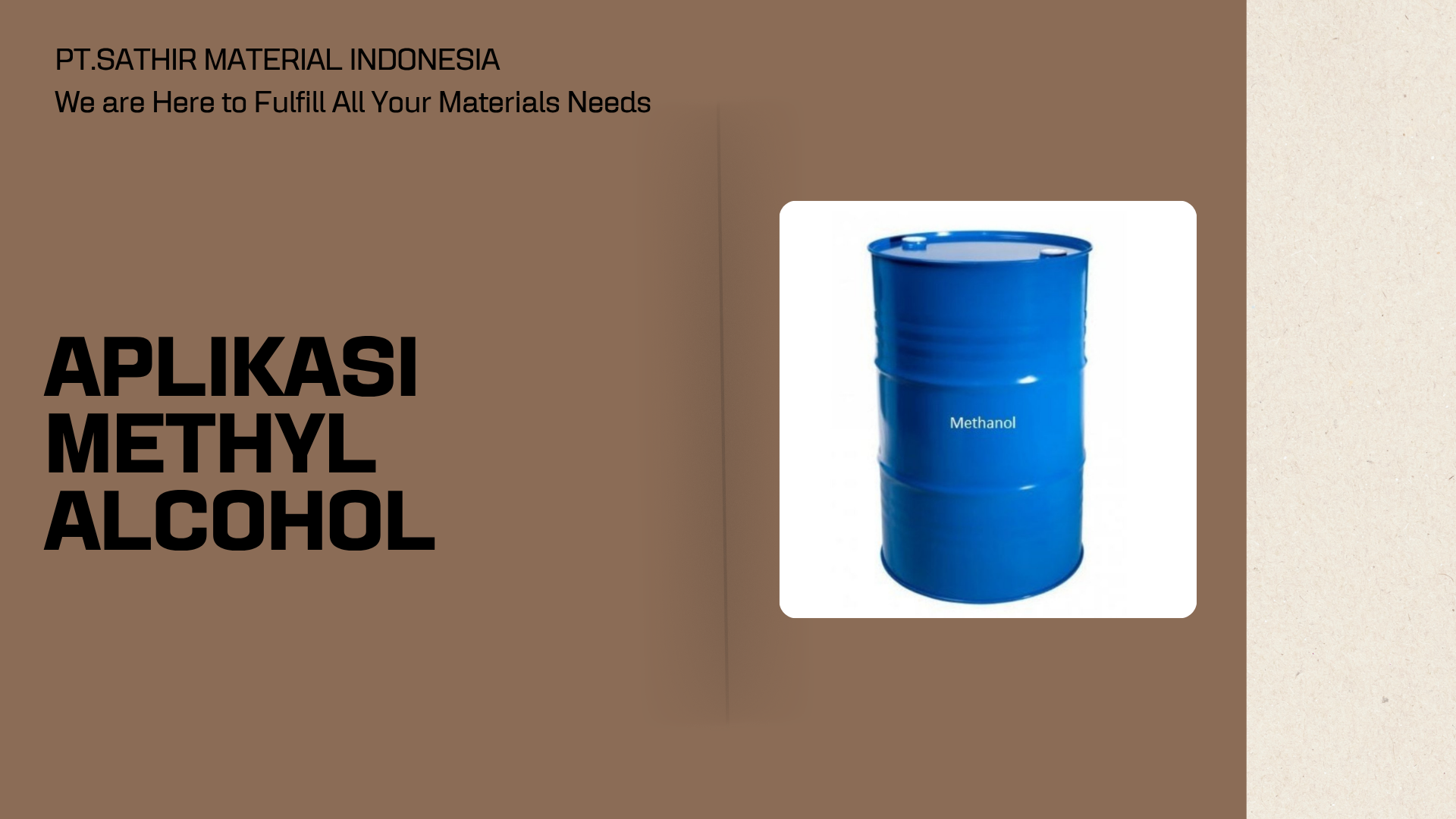 Aplikasi Methyl Alcohol