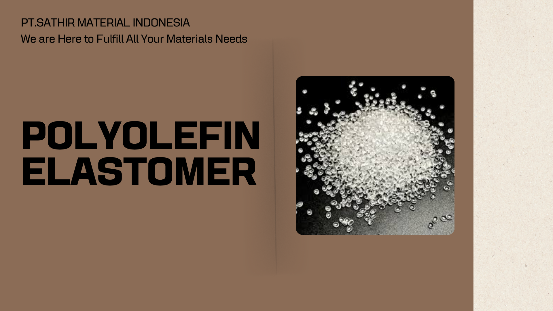 Polyolefin Elastomer Adalah