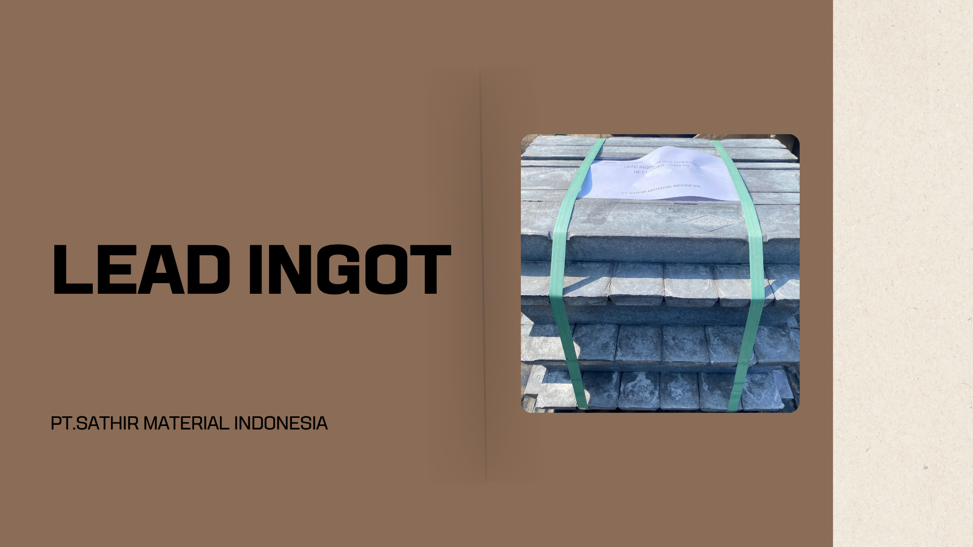 Sifat Fisika Lead Ingot