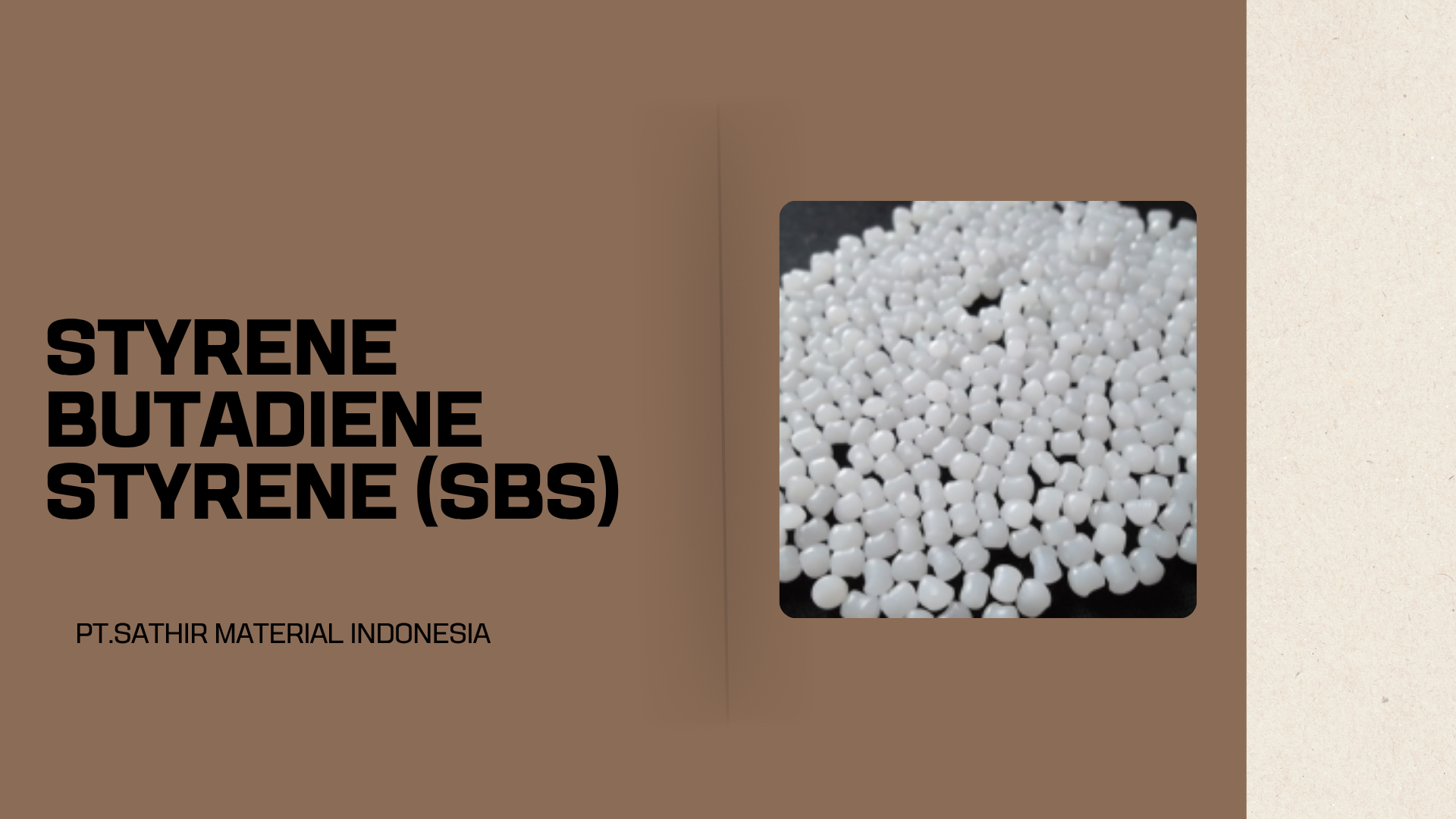 Pabrik Styrene Butadiene Styrene